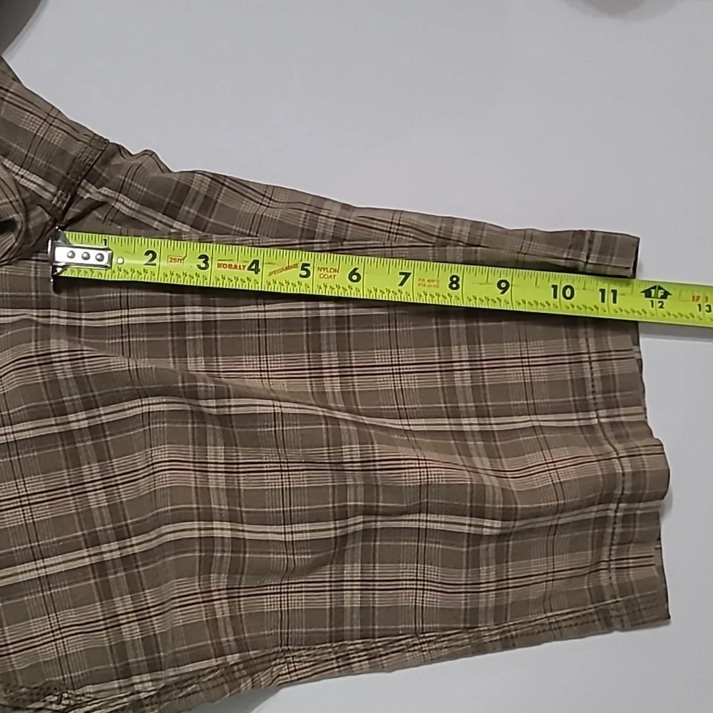Express Olive Green & Tan Plaid Shorts size 6
